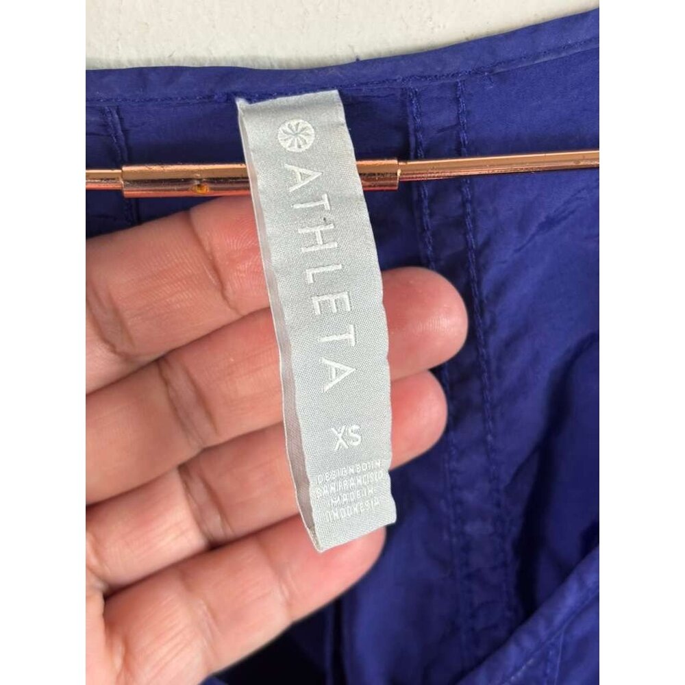 Athleta Womens Canopy Parachute Maxi Dress Poseidon V-Neck Pockets Blue Size XS - Picture 9 of 10